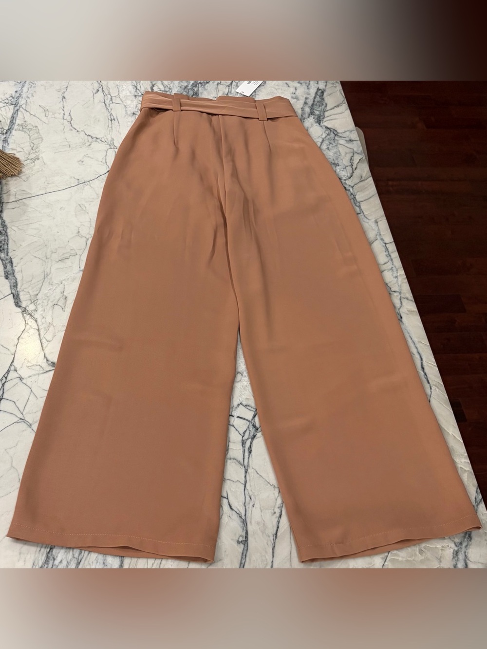 Petal & Pup Wide-Leg Paperbag Trousers with Self-Tie - Terracotta - Picture 2 of 4